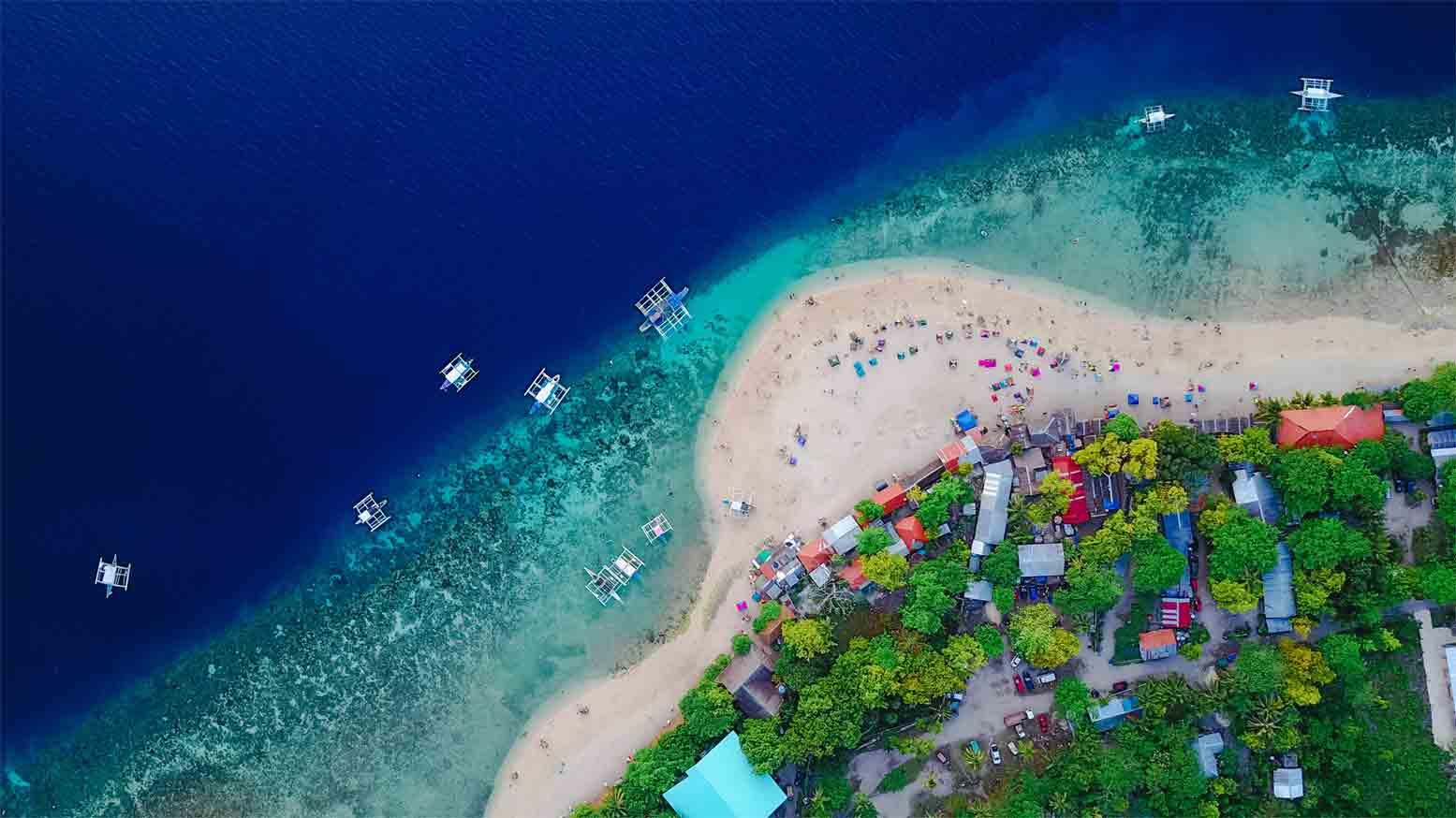 Overlooking view of a beach in Cebu